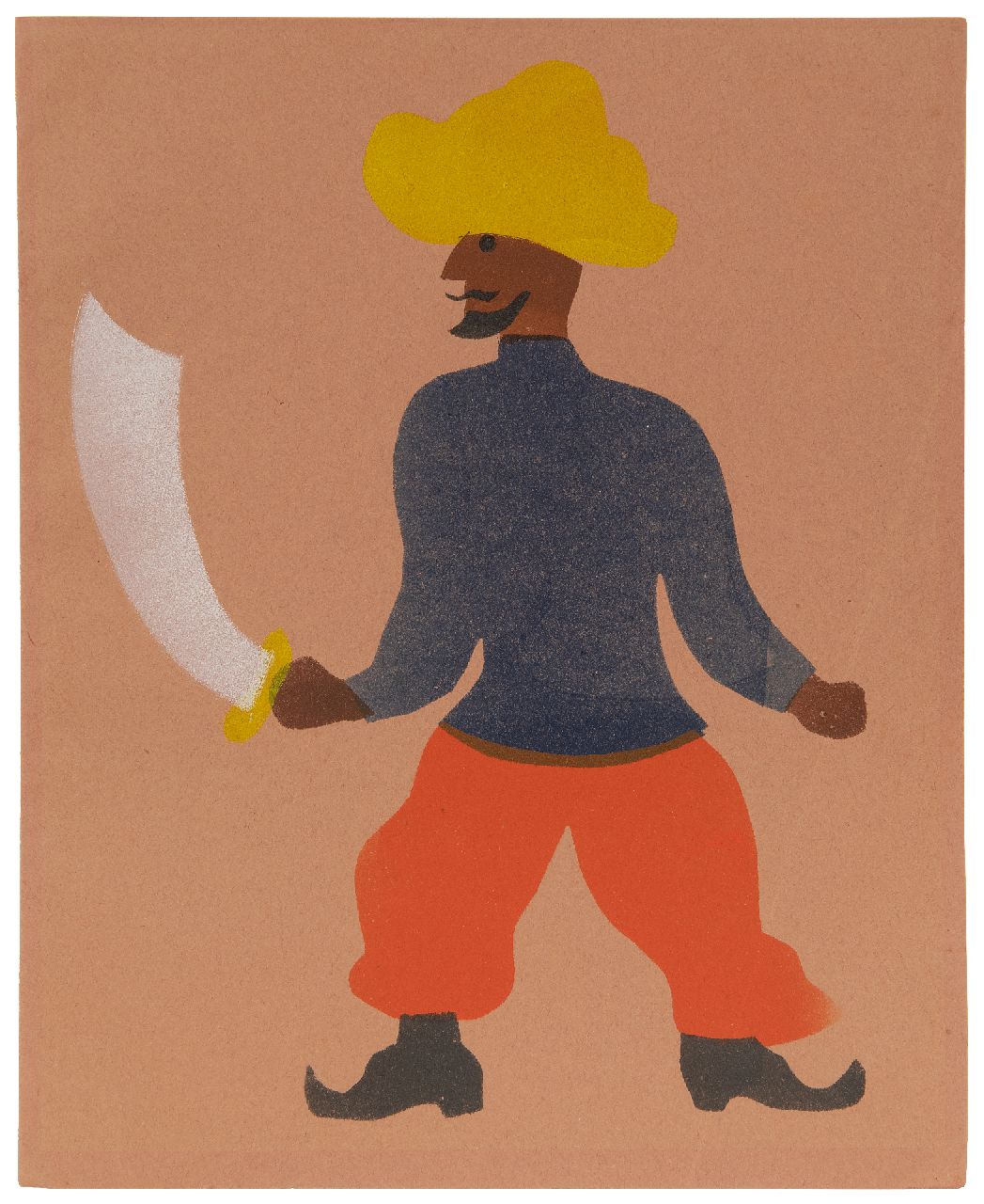 Werkman H.N. | Hendrik Nicolaas Werkman | te koop aangeboden | De Blauwe Schuit: Ein Gebet wider den Türken, sjabloondruk op papier 25,6 x 20,6 cm, te dateren 1943 Werkman H.N. | Hendrik Nicolaas Werkman | te koop aangeboden | De Blauwe Schuit: Ein Gebet wider den Türken, sjabloondruk op papier 25,6 x 20,6 cm, te dateren 1943