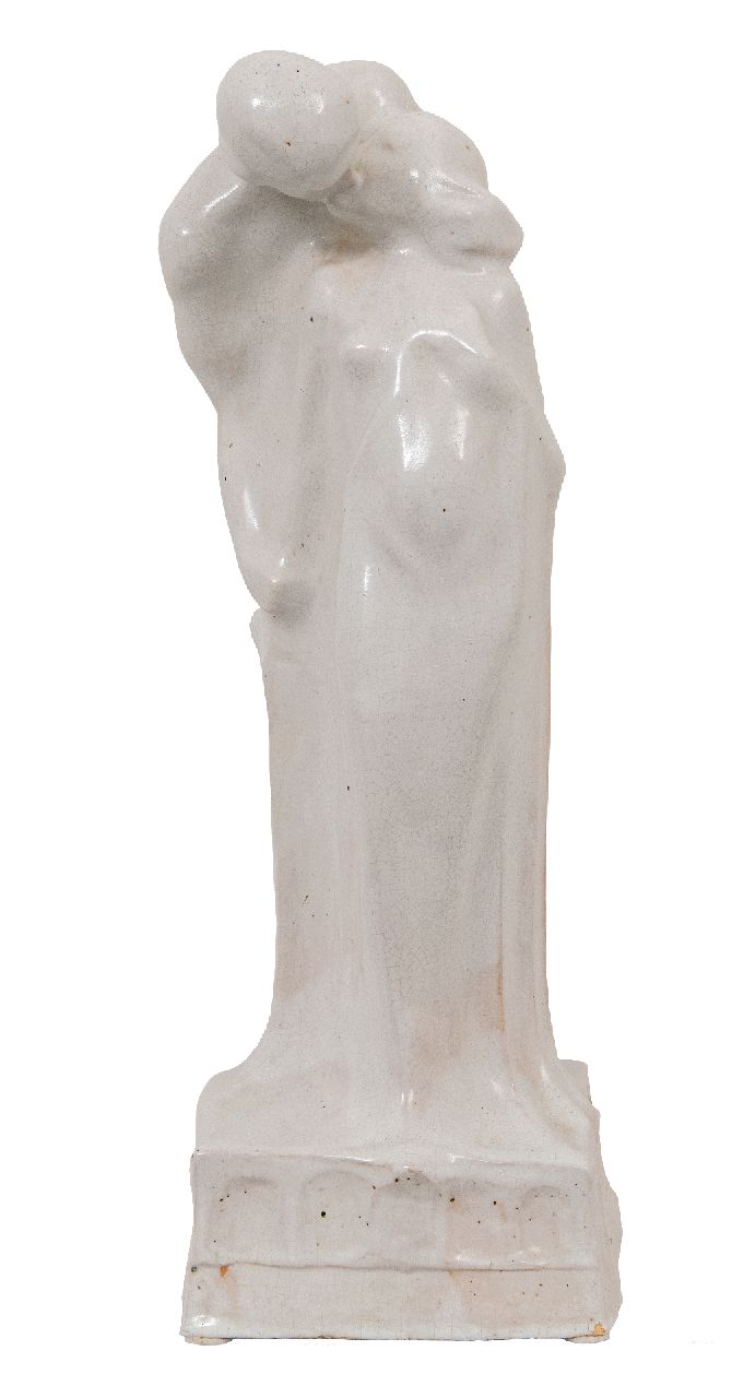 Agterberg C. | Christoffel 'Cris' Agterberg | Beelden en objecten te koop aangeboden | De Kus, keramiek 49,0 x 17,5 cm, gesigneerd op de sokkel en gedateerd 1929 Agterberg C. | Christoffel 'Cris' Agterberg | Beelden en objecten te koop aangeboden | De Kus, keramiek 49,0 x 17,5 cm, gesigneerd op de sokkel en gedateerd 1929