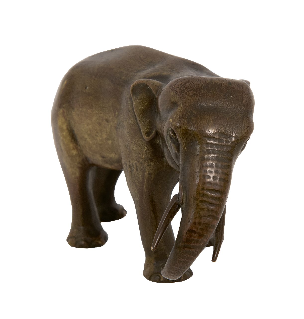 Europese School, begin 20e eeuw | Olifant, brons, 4,6 x 8,8 cm Europese School, begin 20e eeuw | Olifant, brons, 4,6 x 8,8 cm