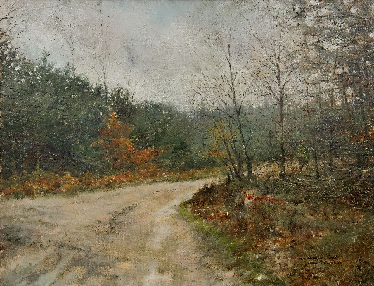 Poortvliet R.  | Rien Poortvliet, Vos in boslandschap, olieverf op doek 50,4 x 65,7 cm, gesigneerd rechtsonder en gedateerd '72