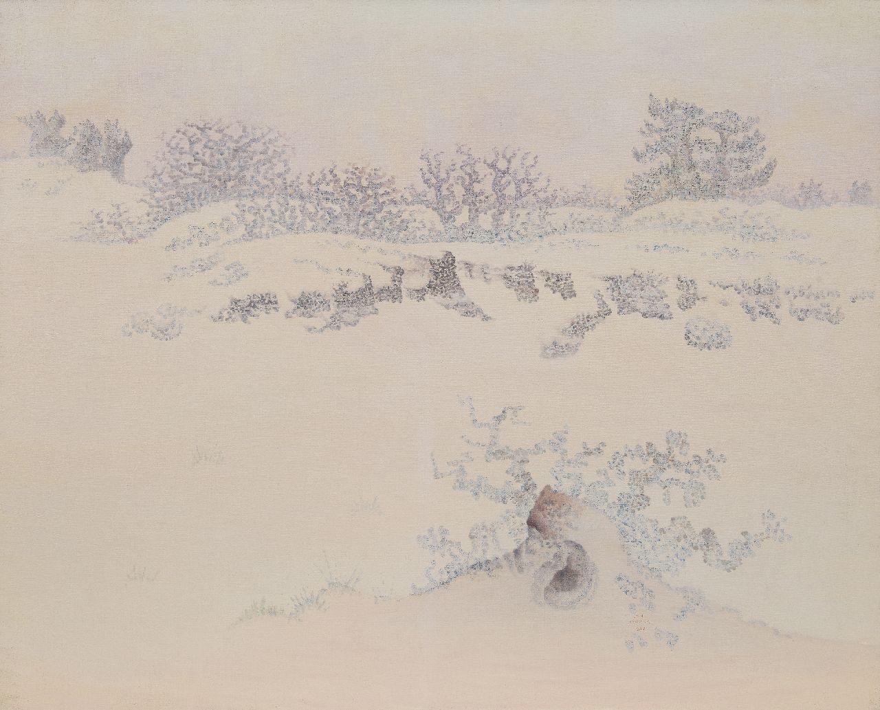 Zondag J. | Jan Zondag | Schilderijen te koop aangeboden | Winter in Soesterduinen, olieverf op doek 81,3 x 100,4 cm, gesigneerd rechtsonder en verso gedateerd 1937 Zondag J. | Jan Zondag | Schilderijen te koop aangeboden | Winter in Soesterduinen, olieverf op doek 81,3 x 100,4 cm, gesigneerd rechtsonder en verso gedateerd 1937