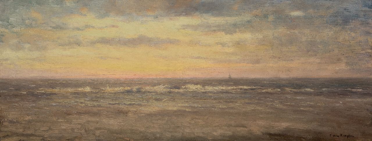 Kregten J.A.R.F. van | Johannes Aurelius Richard 'Fedor' van Kregten | Schilderijen te koop aangeboden | Zeegezicht, olieverf op doek 50,6 x 125,7 cm, gesigneerd rechtsonder en zonder lijst Kregten J.A.R.F. van | Johannes Aurelius Richard 'Fedor' van Kregten | Schilderijen te koop aangeboden | Zeegezicht, olieverf op doek 50,6 x 125,7 cm, gesigneerd rechtsonder en zonder lijst