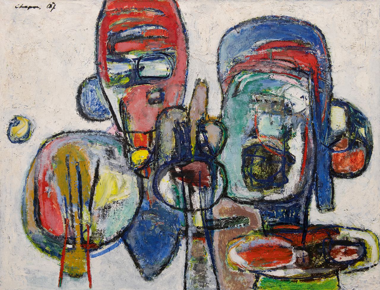 Chapon J. | Jules Chapon, Nice day for love, olieverf op doek 89,4 x 116,0 cm, gesigneerd linksboven en gedateerd '67 Chapon J. | Jules Chapon, Nice day for love, olieverf op doek 89,4 x 116,0 cm, gesigneerd linksboven en gedateerd '67