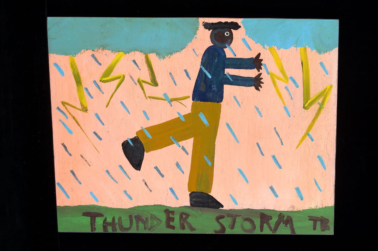 Brown T. | Timothy 'Tim' Brown, Thunder storm, acryl op paneel 37,0 x 49,0 cm, gesigneerd rechtsonder met initialen Brown T. | Timothy 'Tim' Brown, Thunder storm, acryl op paneel 37,0 x 49,0 cm, gesigneerd rechtsonder met initialen