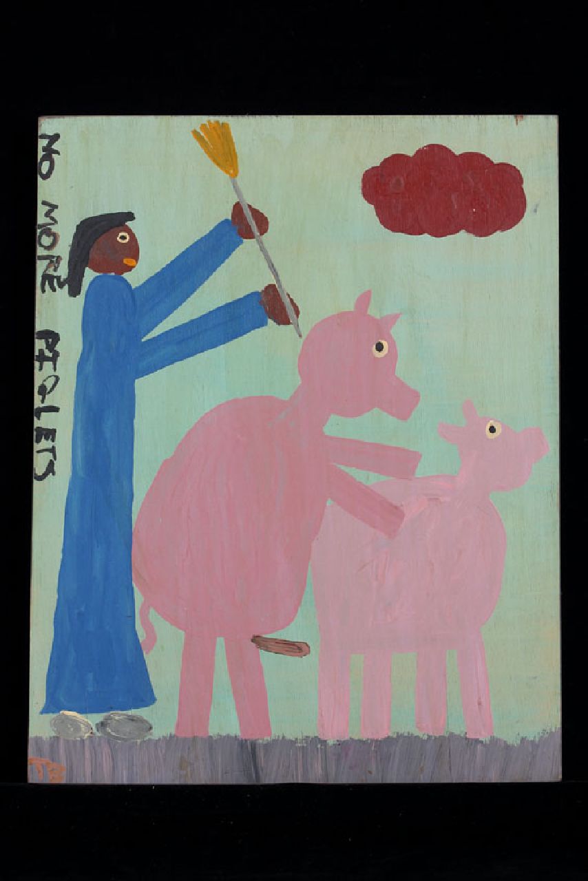 Brown T. | Timothy 'Tim' Brown, No more piglets, acryl op paneel 51,0 x 40,0 cm, gesigneerd linksonder met initialen Brown T. | Timothy 'Tim' Brown, No more piglets, acryl op paneel 51,0 x 40,0 cm, gesigneerd linksonder met initialen
