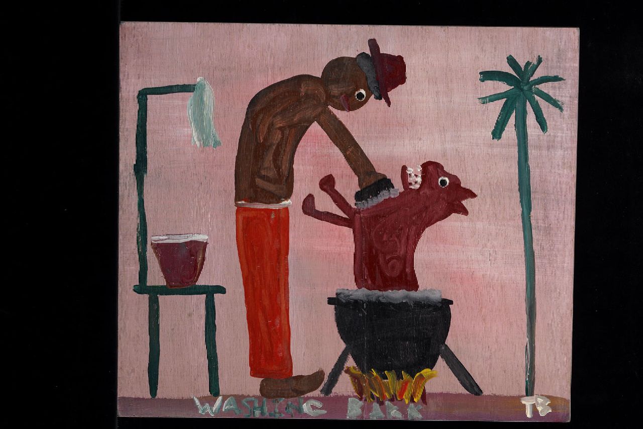 Brown T. | Timothy 'Tim' Brown, Washing Bark, acryl op paneel 34,0 x 40,0 cm, gesigneerd rechtsonder met initialen Brown T. | Timothy 'Tim' Brown, Washing Bark, acryl op paneel 34,0 x 40,0 cm, gesigneerd rechtsonder met initialen