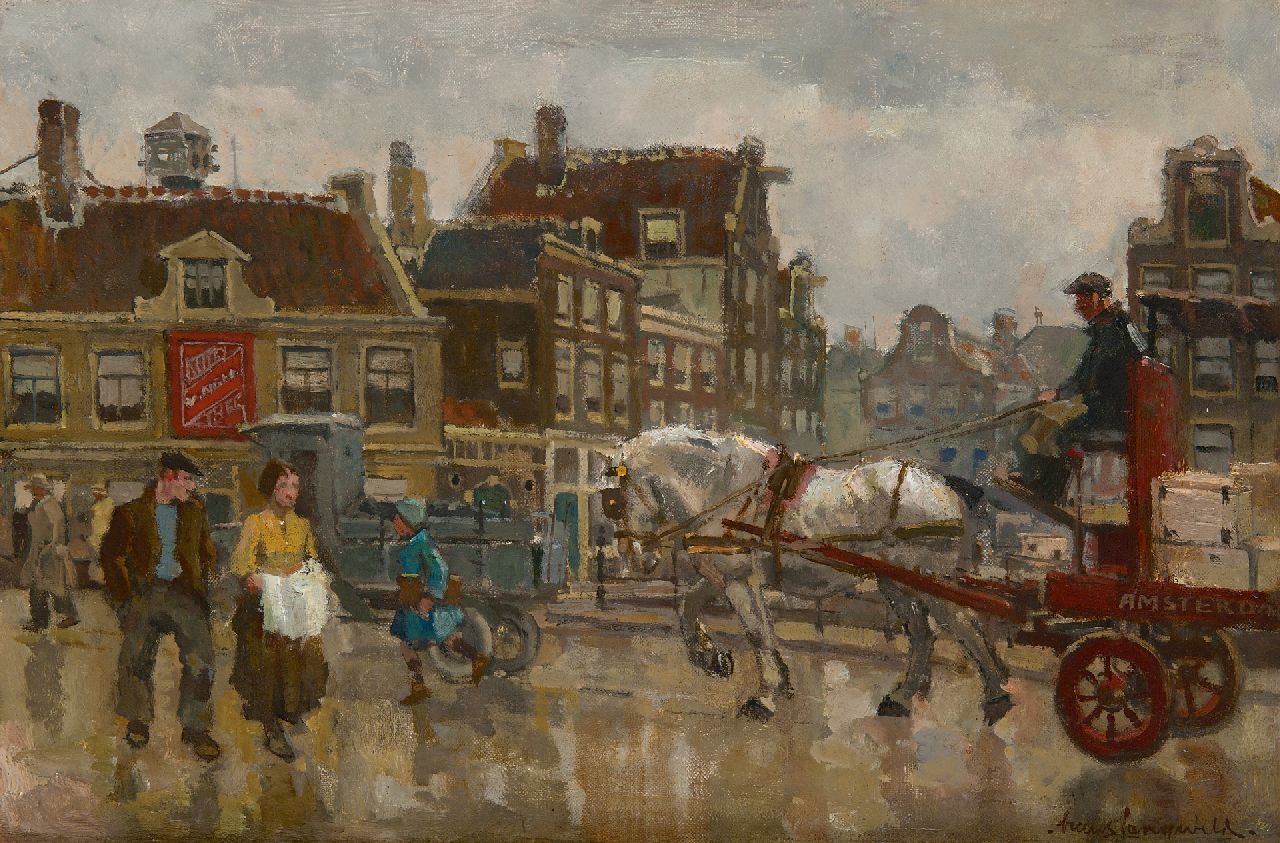 Langeveld F.A. | Franciscus Arnoldus 'Frans' Langeveld | Schilderijen te koop aangeboden | Brug in Amsterdam, olieverf op doek 40,5 x 61,0 cm, gesigneerd rechtsonder Langeveld F.A. | Franciscus Arnoldus 'Frans' Langeveld | Schilderijen te koop aangeboden | Brug in Amsterdam, olieverf op doek 40,5 x 61,0 cm, gesigneerd rechtsonder