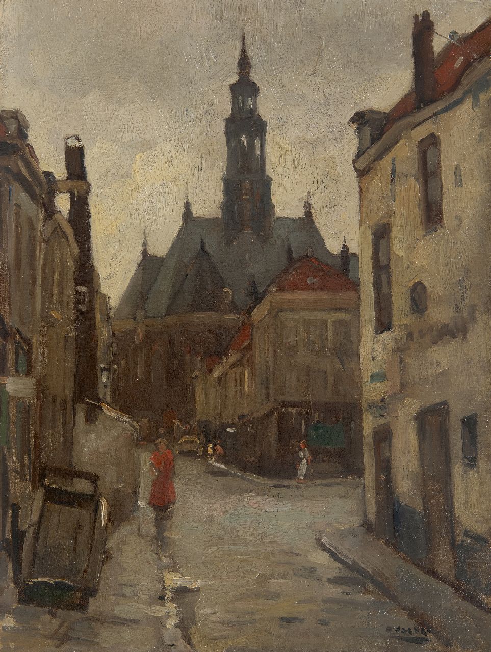 Noltee B.C. | Bernardus Cornelis 'Cor' Noltee | Schilderijen te koop aangeboden | Stadsgezicht in Den Haag met de Nieuwe Kerk, olieverf op doek 40,0 x 30,3 cm, gesigneerd rechtsonder Noltee B.C. | Bernardus Cornelis 'Cor' Noltee | Schilderijen te koop aangeboden | Stadsgezicht in Den Haag met de Nieuwe Kerk, olieverf op doek 40,0 x 30,3 cm, gesigneerd rechtsonder