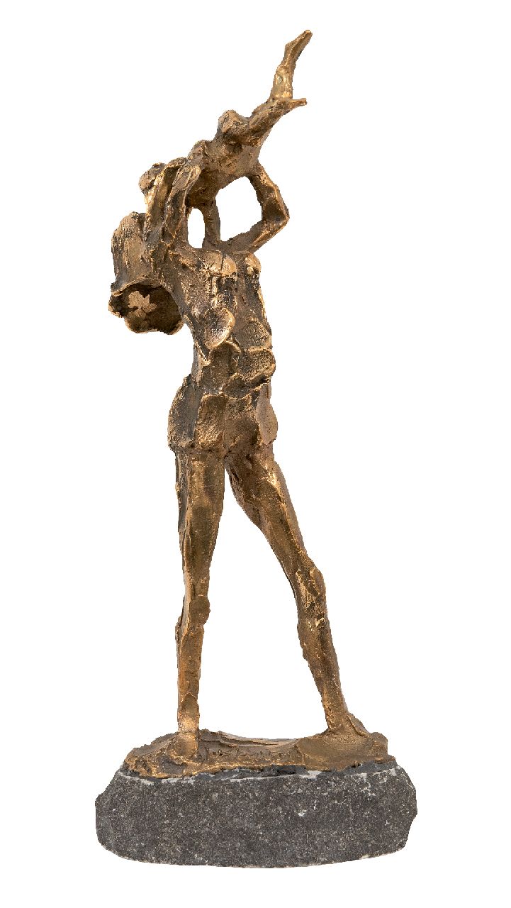 Bakker W.F.  | Willem Frederik 'Jits' Bakker | Beelden en objecten te koop aangeboden | Geluk (moeder en kind), brons 30,2 x 11,8 cm, gesigneerd op de basis