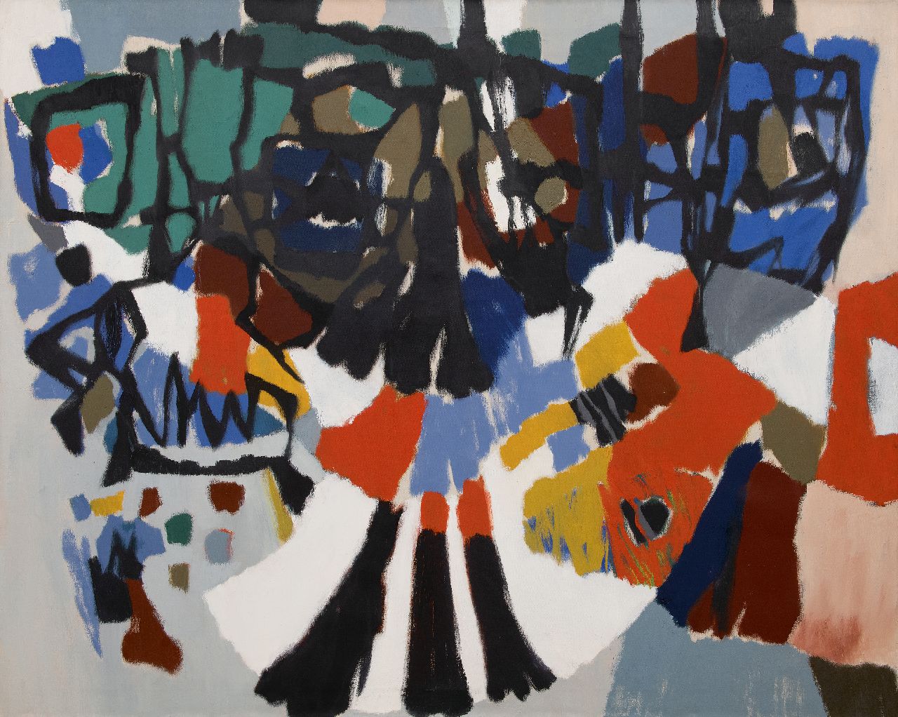 Hunziker F.  | Frieda Hunziker, Dieren III, olieverf op doek 99,8 x 124,4 cm, gesigneerd op spieraam en te dateren 1955