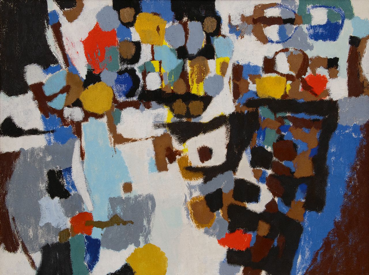 Hunziker F. | Frieda Hunziker, Tropen, olieverf op doek 74,7 x 99,8 cm, gesigneerd op spieraam en te dateren 1956 Hunziker F. | Frieda Hunziker, Tropen, olieverf op doek 74,7 x 99,8 cm, gesigneerd op spieraam en te dateren 1956