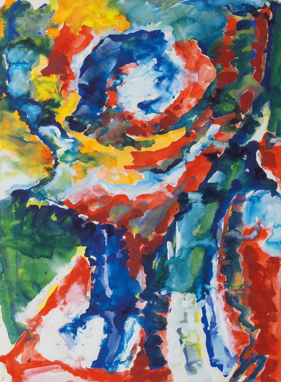 Hunziker F. | Frieda Hunziker, Compositie I, gouache op papier 51,3 x 38,8 cm, te dateren ca. 1965 Hunziker F. | Frieda Hunziker, Compositie I, gouache op papier 51,3 x 38,8 cm, te dateren ca. 1965