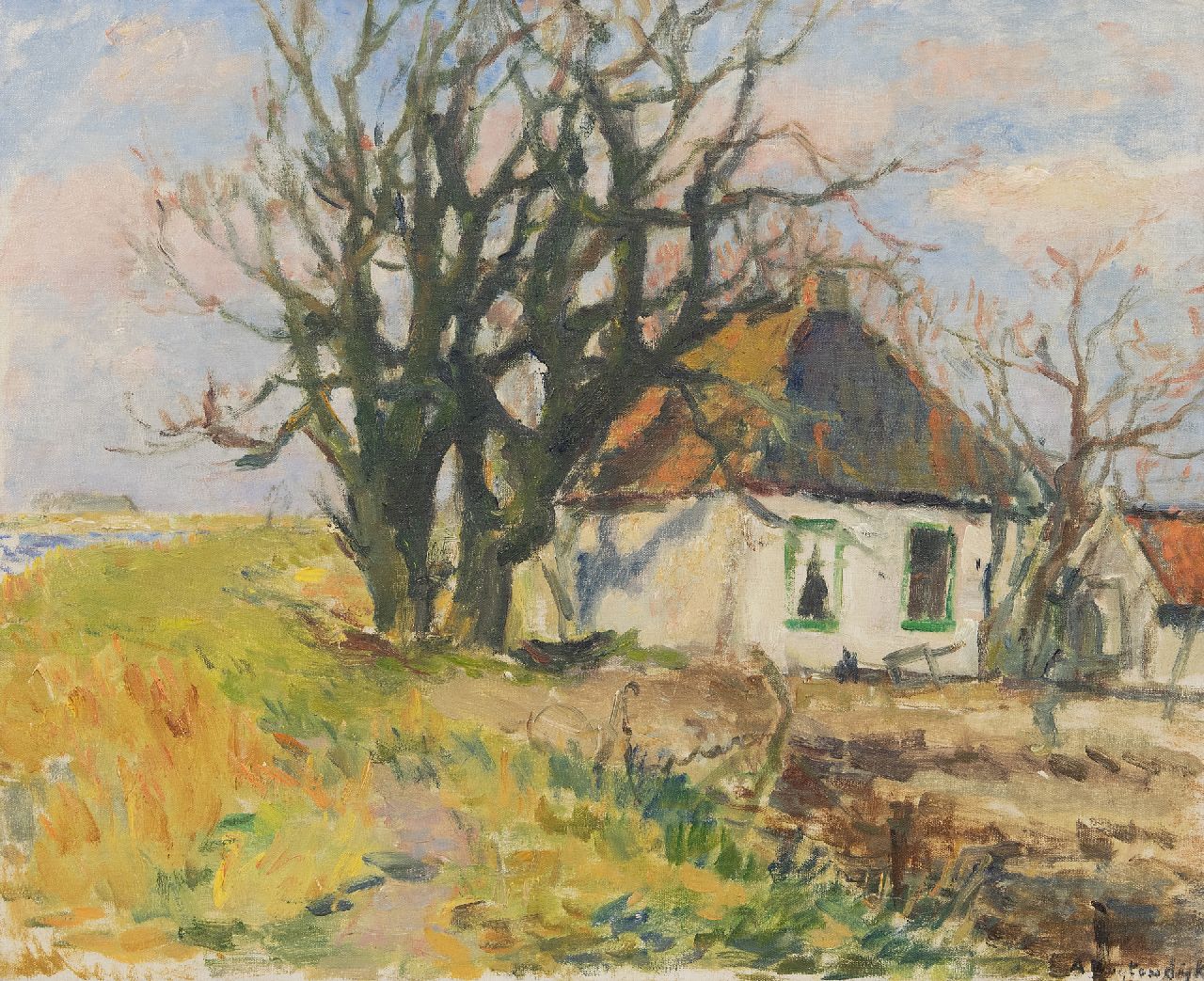 Buytendijk A.F.J. | Antonie Frederik Jacobus 'Anton' Buytendijk, Blauwbörgje, olieverf op doek 52,5 x 64,0 cm, gesigneerd rechtsonder Buytendijk A.F.J. | Antonie Frederik Jacobus 'Anton' Buytendijk, Blauwbörgje, olieverf op doek 52,5 x 64,0 cm, gesigneerd rechtsonder