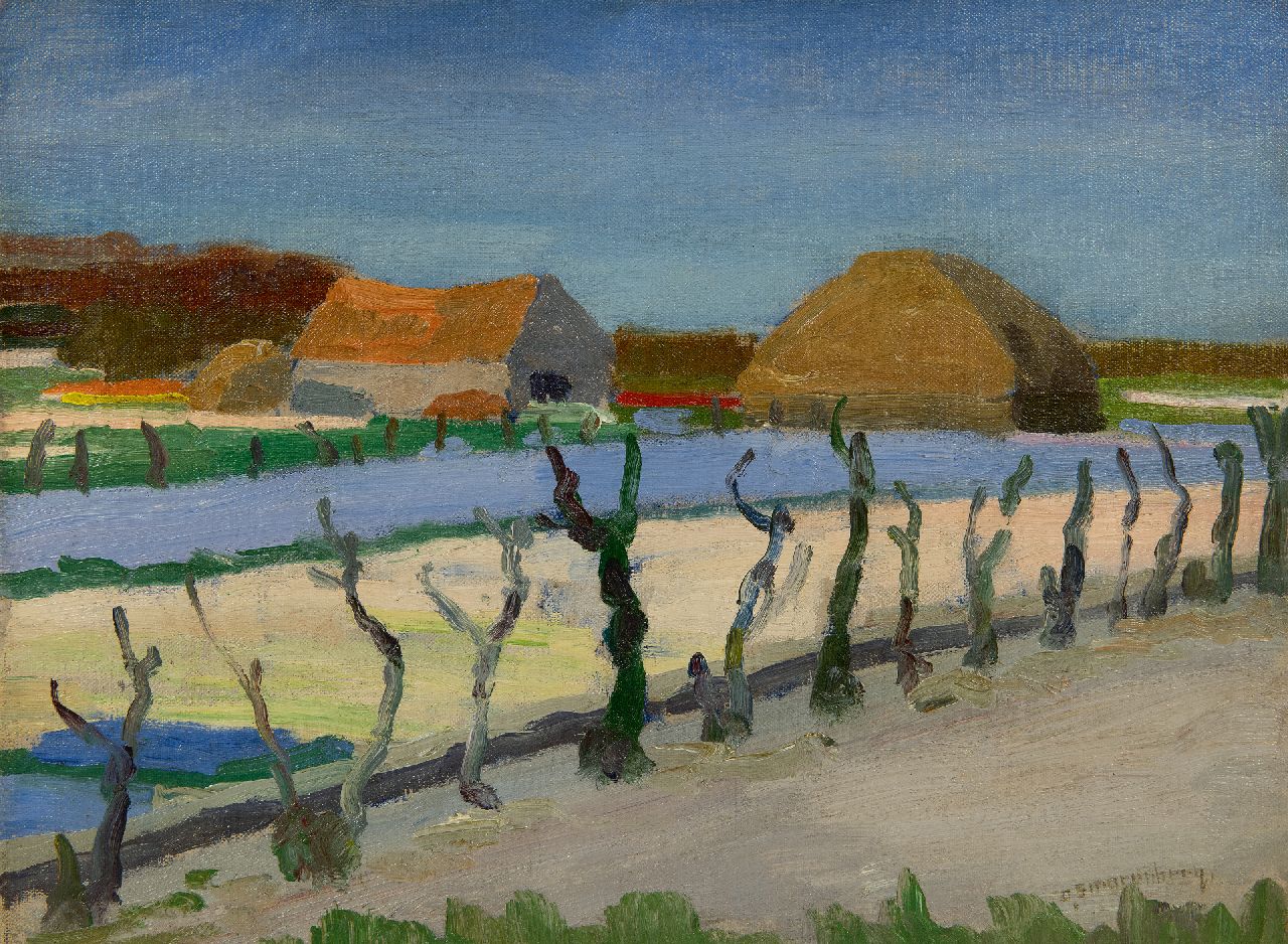 Smorenberg D. | Dirk Smorenberg, Bloeiende bollenvelden, olieverf op doek 30,2 x 39,9 cm, gesigneerd rechtsonder en ca 1925 Smorenberg D. | Dirk Smorenberg, Bloeiende bollenvelden, olieverf op doek 30,2 x 39,9 cm, gesigneerd rechtsonder en ca 1925