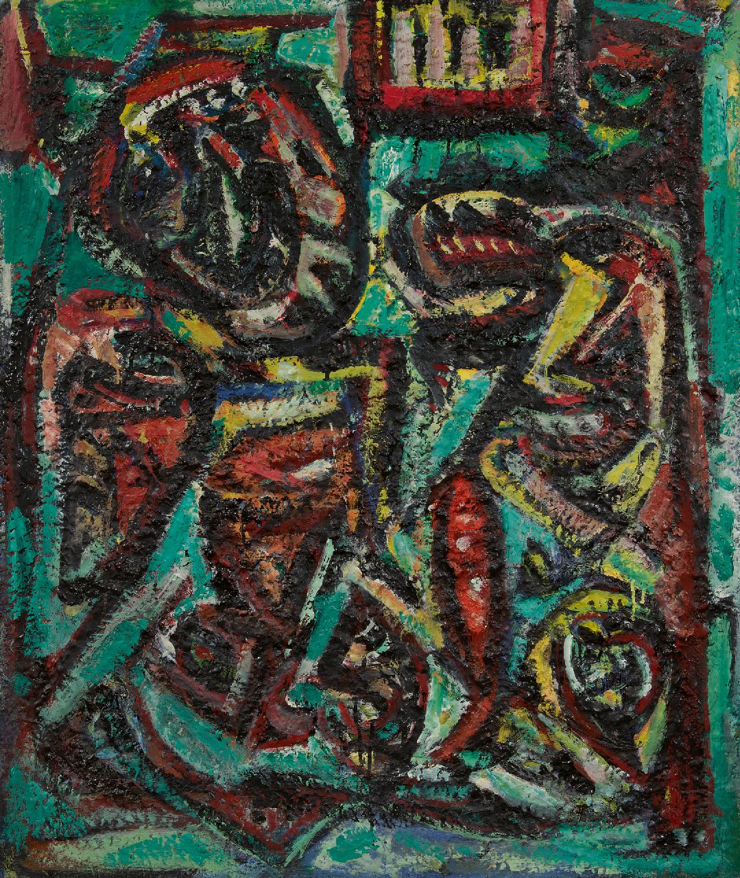 Wolvecamp Th.W. | 'Theo' Wilhelm Wolvecamp | Schilderijen te koop aangeboden | Zonder titel, olieverf op doek 89,6 x 75,3 cm, gesigneerd verso en te dateren na 1980 Wolvecamp Th.W. | 'Theo' Wilhelm Wolvecamp | Schilderijen te koop aangeboden | Zonder titel, olieverf op doek 89,6 x 75,3 cm, gesigneerd verso en te dateren na 1980