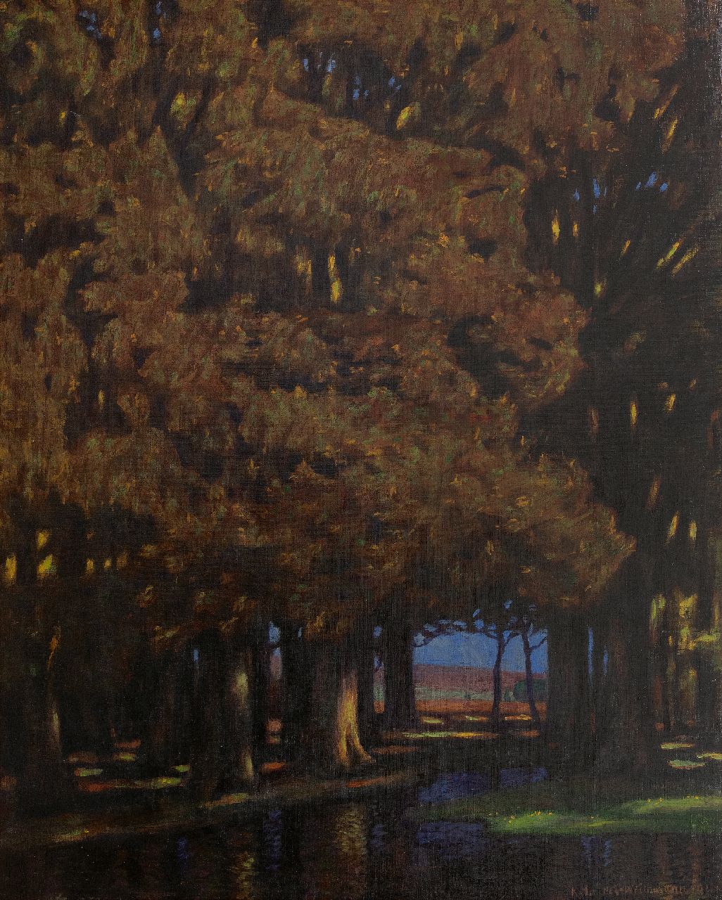 Holleck-Weithmann K. | Karl Holleck-Weithmann | Schilderijen te koop aangeboden | 't Donkere woud, olieverf op doek 94,7 x 77,0 cm, gesigneerd rechtsonder en gedateerd 1911 Holleck-Weithmann K. | Karl Holleck-Weithmann | Schilderijen te koop aangeboden | 't Donkere woud, olieverf op doek 94,7 x 77,0 cm, gesigneerd rechtsonder en gedateerd 1911