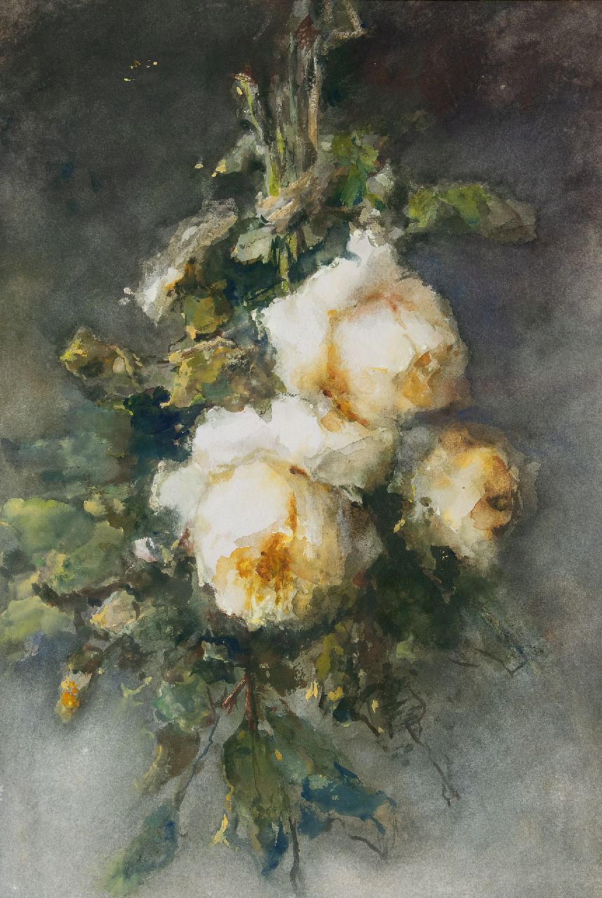 Roosenboom M.C.J.W.H. | 'Margaretha' Cornelia Johanna Wilhelmina Henriëtta Roosenboom, Zeeuwse rozen, aquarel op papier 53,5 x 36,0 cm Roosenboom M.C.J.W.H. | 'Margaretha' Cornelia Johanna Wilhelmina Henriëtta Roosenboom, Zeeuwse rozen, aquarel op papier 53,5 x 36,0 cm