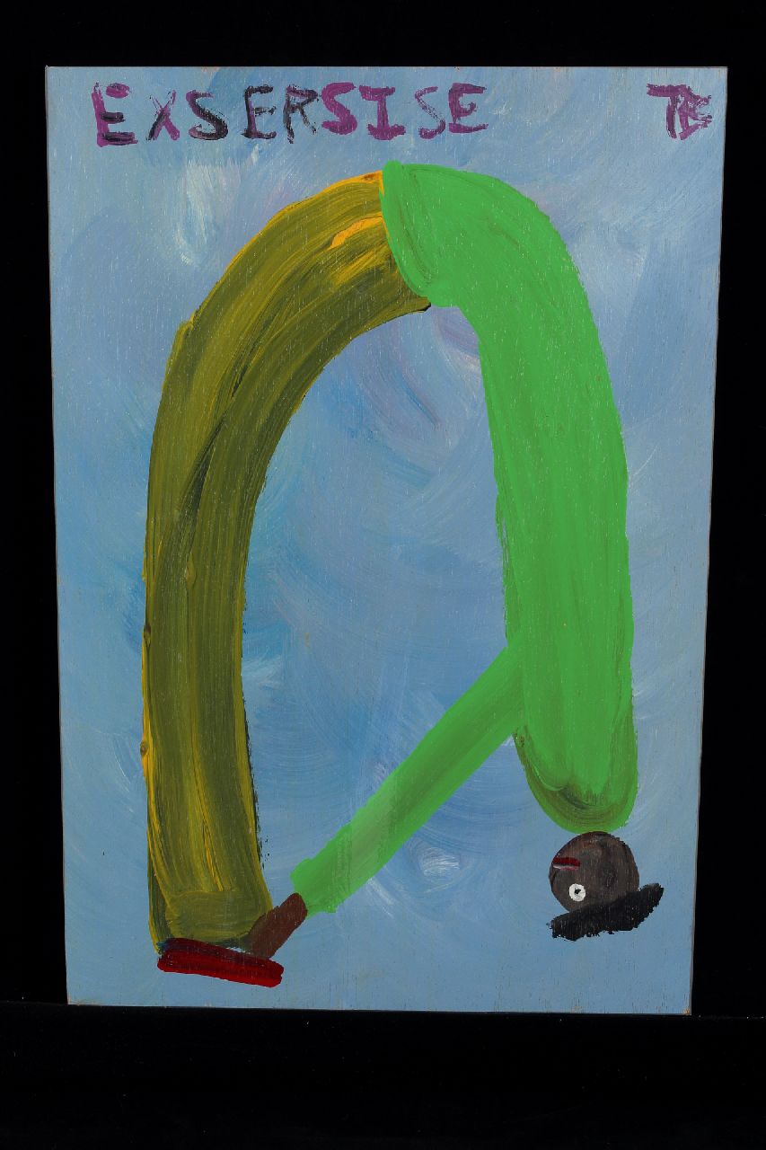 Brown T. | Timothy 'Tim' Brown, Exsersise, acryl op paneel 52,0 x 36,0 cm, gesigneerd rechtsboven met initialen Brown T. | Timothy 'Tim' Brown, Exsersise, acryl op paneel 52,0 x 36,0 cm, gesigneerd rechtsboven met initialen