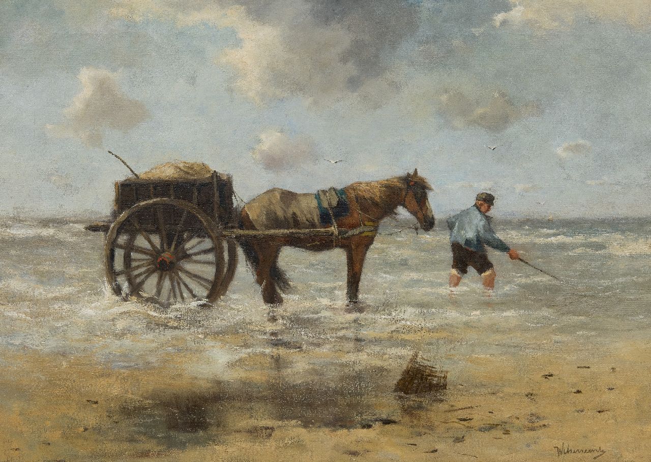 Scherrewitz J.F.C. | Johan Frederik Cornelis Scherrewitz | Schilderijen te koop aangeboden | Garnalenvisser, olieverf op doek 60,2 x 85,0 cm, gesigneerd rechtsonder Scherrewitz J.F.C. | Johan Frederik Cornelis Scherrewitz | Schilderijen te koop aangeboden | Garnalenvisser, olieverf op doek 60,2 x 85,0 cm, gesigneerd rechtsonder