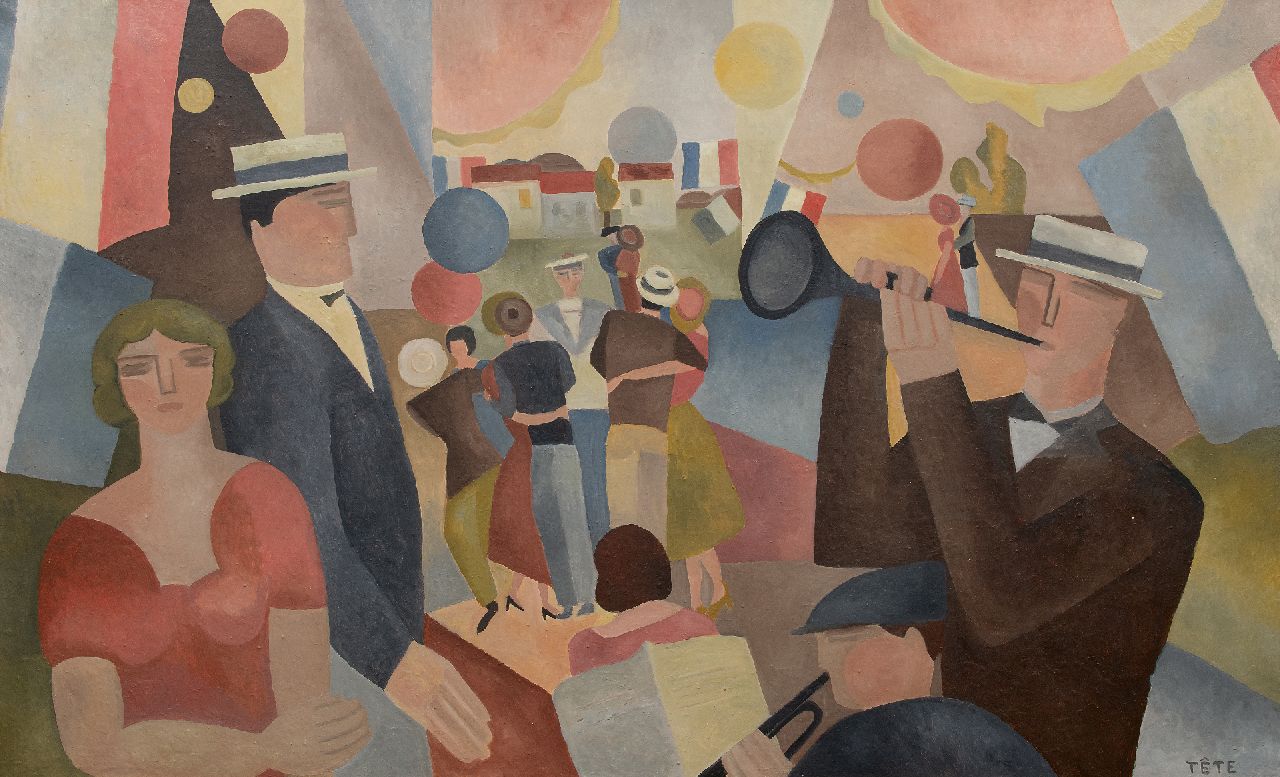 Tête M.L. | Maurice Louis Tête | Schilderijen te koop aangeboden | Quatorze Juillet, olieverf op doek 100,1 x 162,0 cm, gesigneerd rechtsonder Tête M.L. | Maurice Louis Tête | Schilderijen te koop aangeboden | Quatorze Juillet, olieverf op doek 100,1 x 162,0 cm, gesigneerd rechtsonder