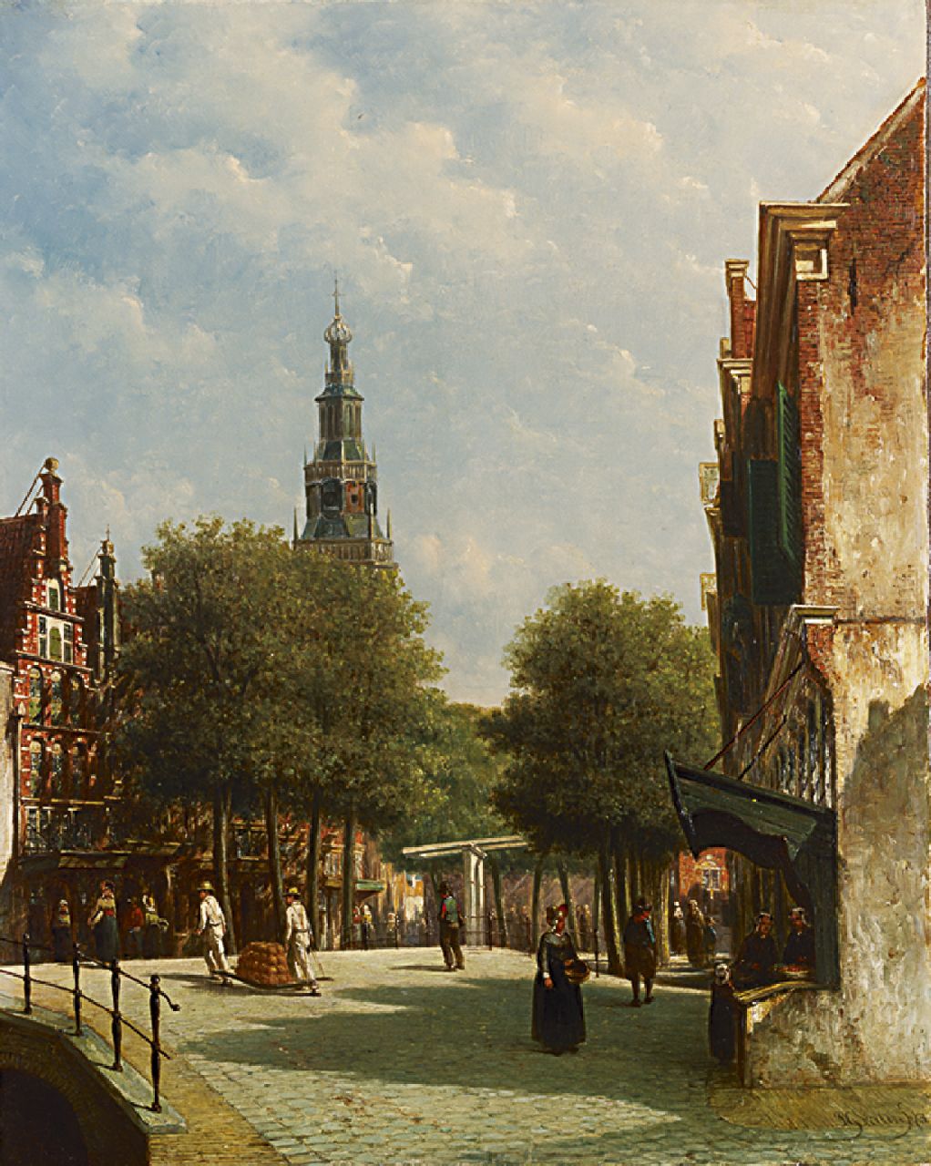 Vertin P.G. | Petrus Gerardus Vertin, Kaasdragers in Alkmaar, olieverf op doek 62,3 x 50,0 cm, gesigneerd rechtsonder en gedateerd '73 Vertin P.G. | Petrus Gerardus Vertin, Kaasdragers in Alkmaar, olieverf op doek 62,3 x 50,0 cm, gesigneerd rechtsonder en gedateerd '73