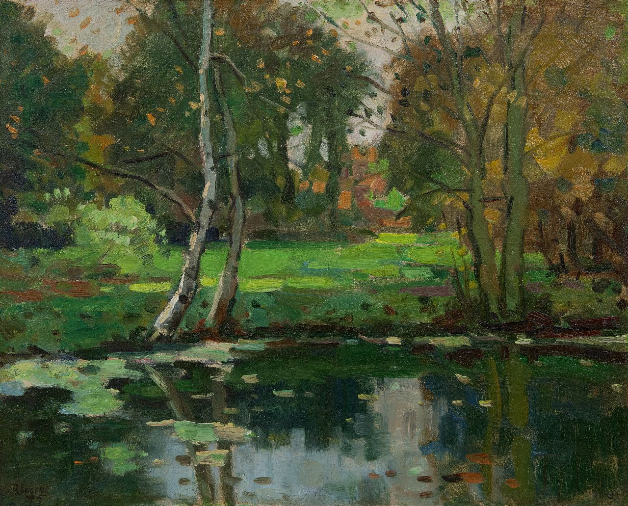 Viegers B.P.  | Bernardus Petrus 'Ben' Viegers | Schilderijen te koop aangeboden | Herfstlandschap, olieverf op doek 40,3 x 50,3 cm, gesigneerd linksonder