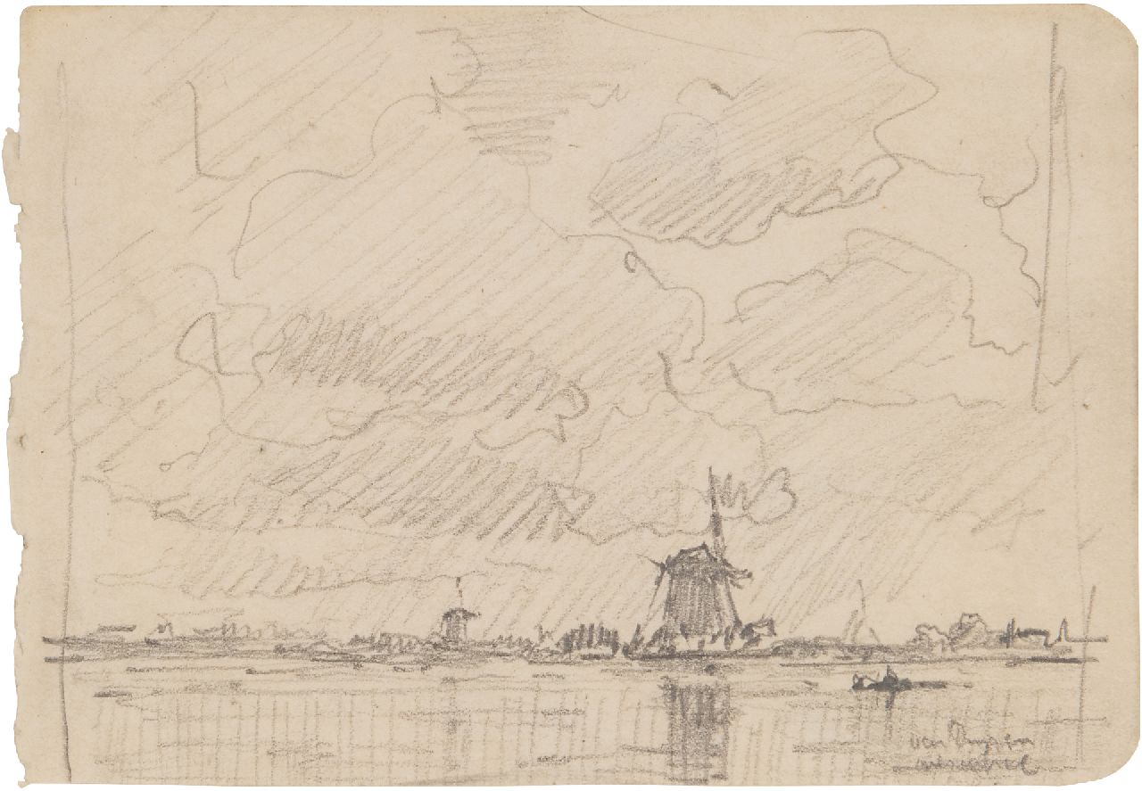 Dongen C.T.M. van | Cornelis Theodorus Maria 'Kees' van Dongen | Aquarellen en tekeningen te koop aangeboden | Overschie, zwart krijt op papier 10,9 x 15,9 cm, gesigneerd rechtsonder Dongen C.T.M. van | Cornelis Theodorus Maria 'Kees' van Dongen | Aquarellen en tekeningen te koop aangeboden | Overschie, zwart krijt op papier 10,9 x 15,9 cm, gesigneerd rechtsonder