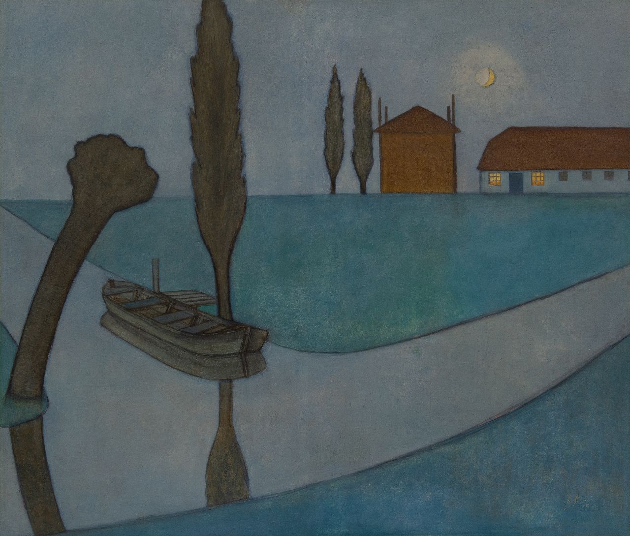 Koning D. | Dirk Koning, Landschap met hooiberg, olieverf op board 61,7 x 72,7 cm, gesigneerd rechtsonder en gedateerd 1928 Koning D. | Dirk Koning, Landschap met hooiberg, olieverf op board 61,7 x 72,7 cm, gesigneerd rechtsonder en gedateerd 1928