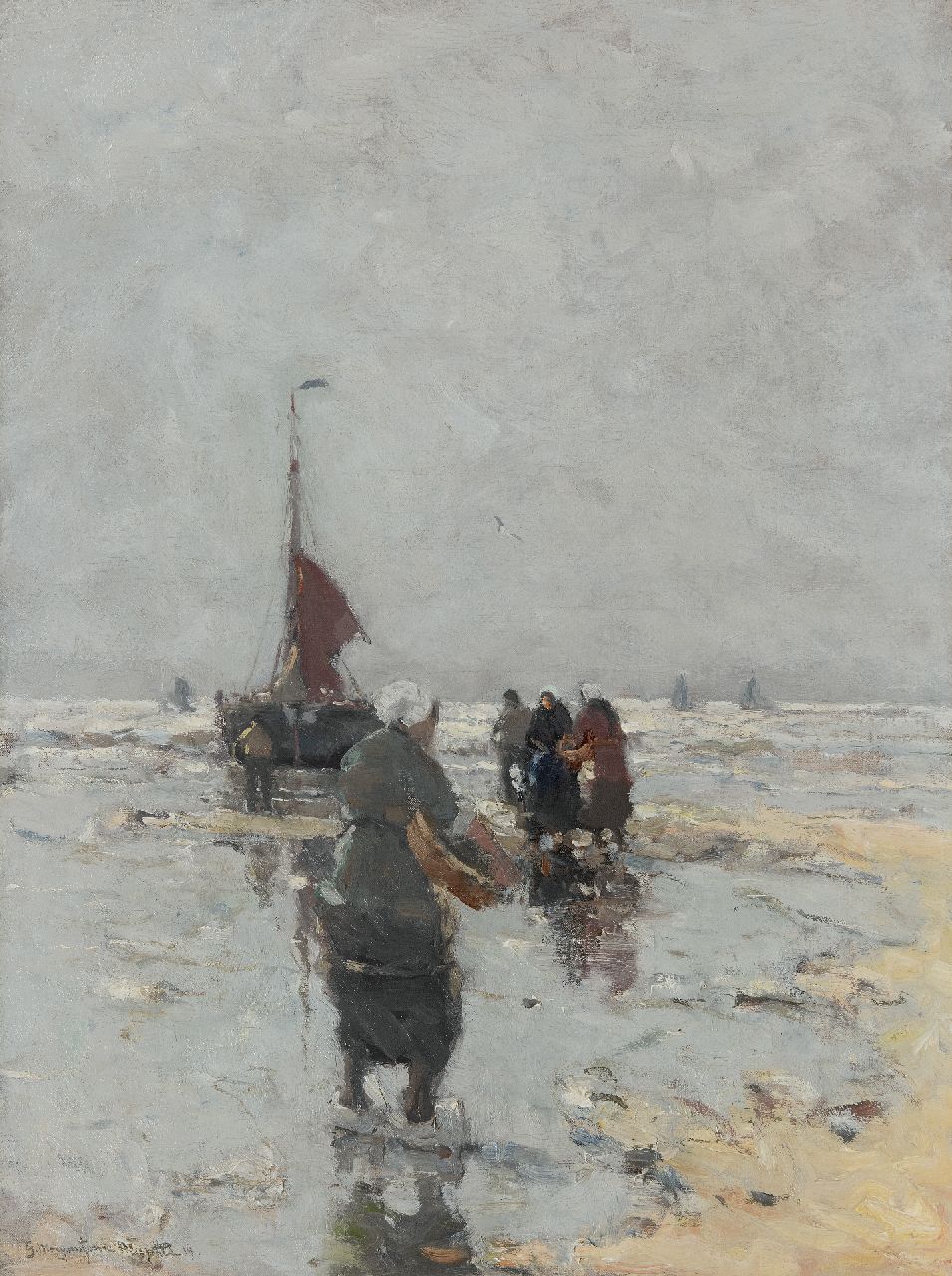 Munthe G.A.L. | Gerhard Arij Ludwig 'Morgenstjerne' Munthe | Schilderijen te koop aangeboden | Vissersvrouwen aan het strand, Katwijk, olieverf op doek 77,3 x 57,2 cm, gesigneerd linksonder en gedateerd '19 Munthe G.A.L. | Gerhard Arij Ludwig 'Morgenstjerne' Munthe | Schilderijen te koop aangeboden | Vissersvrouwen aan het strand, Katwijk, olieverf op doek 77,3 x 57,2 cm, gesigneerd linksonder en gedateerd '19