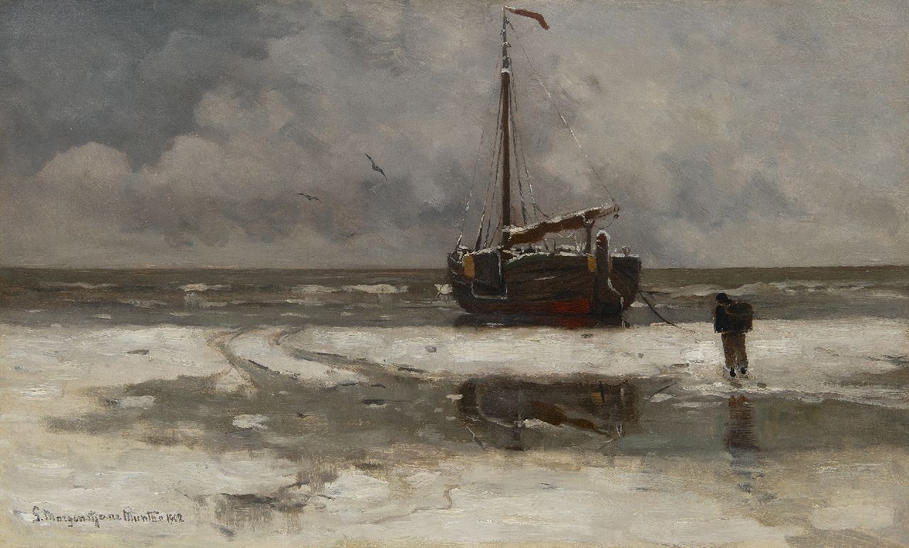 Munthe G.A.L. | Gerhard Arij Ludwig 'Morgenstjerne' Munthe | Schilderijen te koop aangeboden | Het strand bij winter, Katwijk, olieverf op doek 43,4 x 71,3 cm, gesigneerd linksonder en gedateerd 1902, zonder lijst Munthe G.A.L. | Gerhard Arij Ludwig 'Morgenstjerne' Munthe | Schilderijen te koop aangeboden | Het strand bij winter, Katwijk, olieverf op doek 43,4 x 71,3 cm, gesigneerd linksonder en gedateerd 1902, zonder lijst