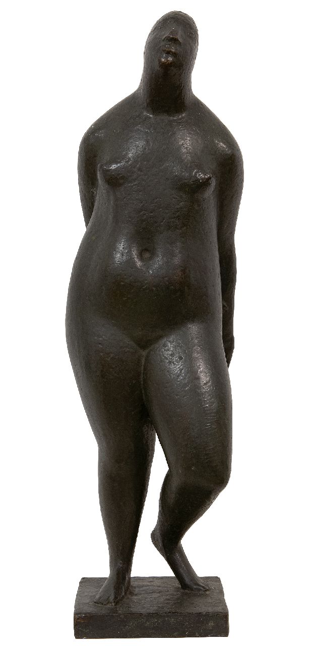 Hekman J.C. | Johan Christiaan 'Joop' Hekman | Beelden en objecten te koop aangeboden | In de zon, brons 56,4 x 14,5 cm, gesigneerd op de basis met monogram en gedateerd '56 Hekman J.C. | Johan Christiaan 'Joop' Hekman | Beelden en objecten te koop aangeboden | In de zon, brons 56,4 x 14,5 cm, gesigneerd op de basis met monogram en gedateerd '56
