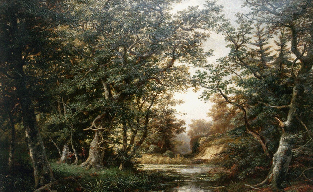 Melcher Tilmes J.H. | Jan Hermanus Melcher Tilmes, Wodanseiken bij Doorwerth, olieverf op doek 64,9 x 92,5 cm, gesigneerd rechtsonder Melcher Tilmes J.H. | Jan Hermanus Melcher Tilmes, Wodanseiken bij Doorwerth, olieverf op doek 64,9 x 92,5 cm, gesigneerd rechtsonder