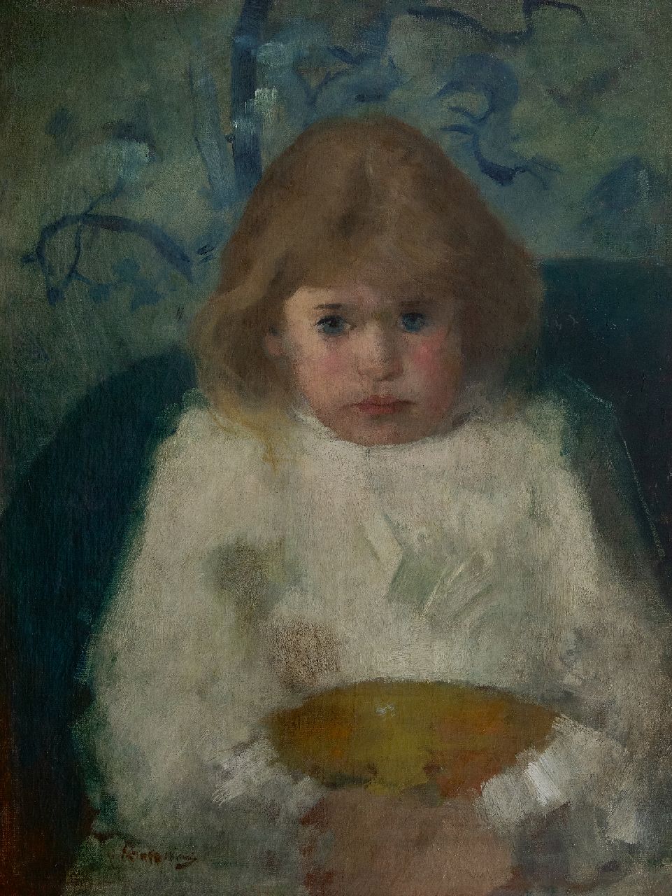 Arntzenius P.F.N.J.  | Pieter Florentius Nicolaas Jacobus 'Floris' Arntzenius | Schilderijen te koop aangeboden | Kinderportret (dochter van schilder Carl August Breitenstein), olieverf op doek 58,2 x 44,2 cm, gesigneerd linksonder en te dateren ca. 1907