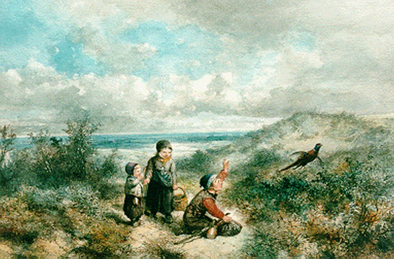 Kate J.M.H. ten | Johan 'Mari' Henri ten Kate, Kinderen in de duinen, aquarel op papier 34,5 x 50,0 cm, gesigneerd rechtsonder Kate J.M.H. ten | Johan 'Mari' Henri ten Kate, Kinderen in de duinen, aquarel op papier 34,5 x 50,0 cm, gesigneerd rechtsonder