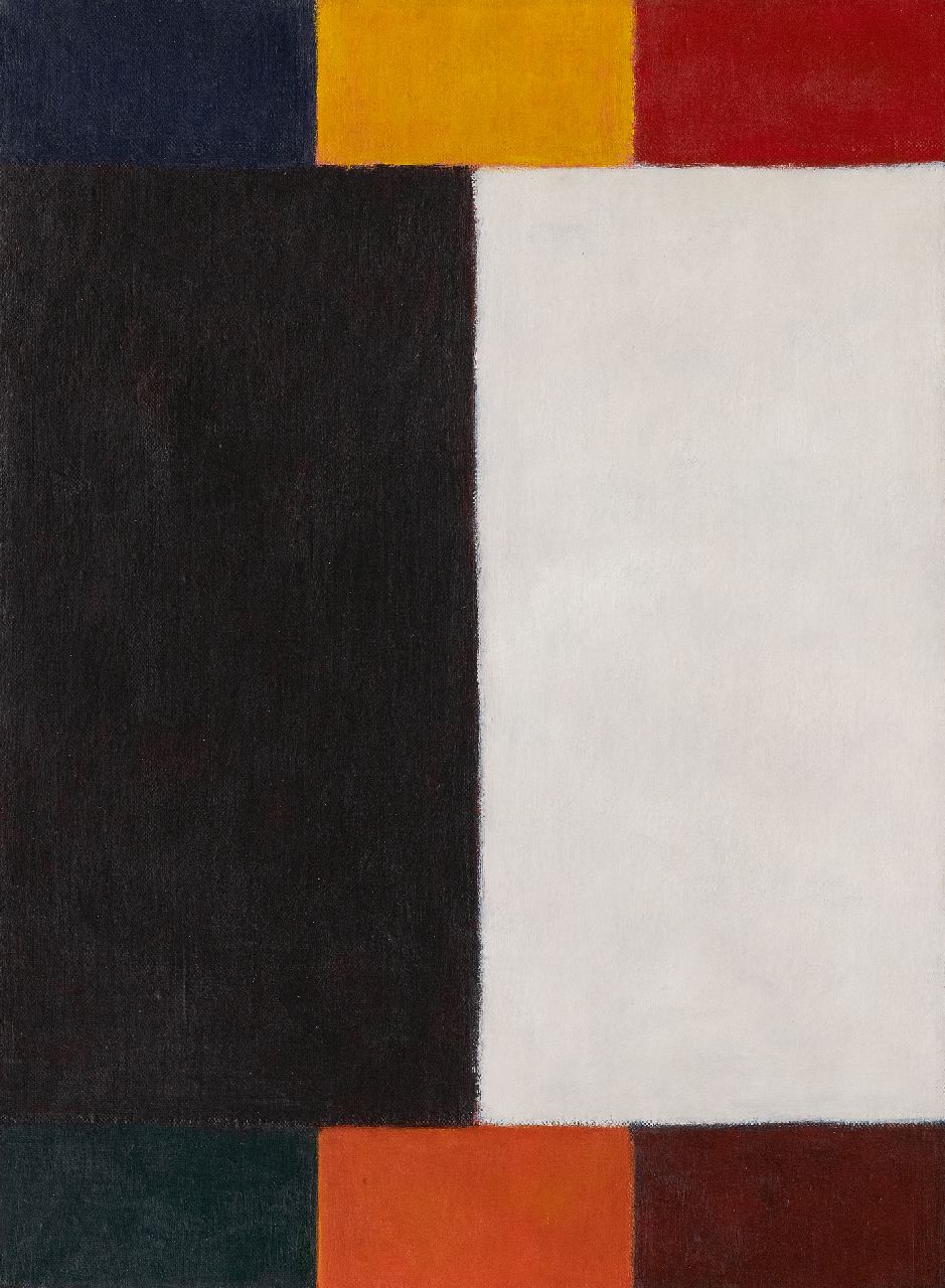 Vunderink I.P.  | 'Ido' Pieter Vunderink | Schilderijen te koop aangeboden | Zonder titel, olieverf op doek 60,1 x 45,2 cm, gesigneerd verso en verso gedateerd 1986