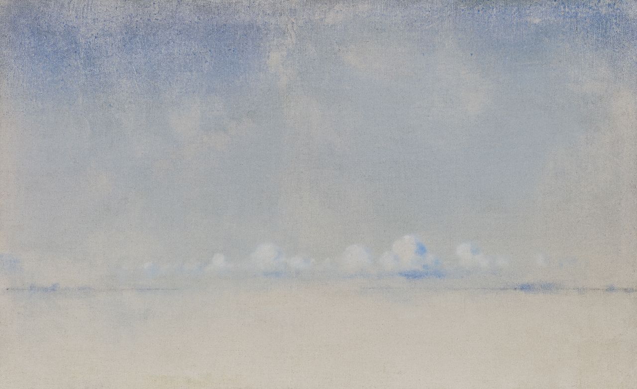 Voerman sr. J. | Jan Voerman sr. | Schilderijen te koop aangeboden | Wolken boven de IJssel bij Hattem, olieverf op doek 46,5 x 75,3 cm, zonder lijst Voerman sr. J. | Jan Voerman sr. | Schilderijen te koop aangeboden | Wolken boven de IJssel bij Hattem, olieverf op doek 46,5 x 75,3 cm, zonder lijst