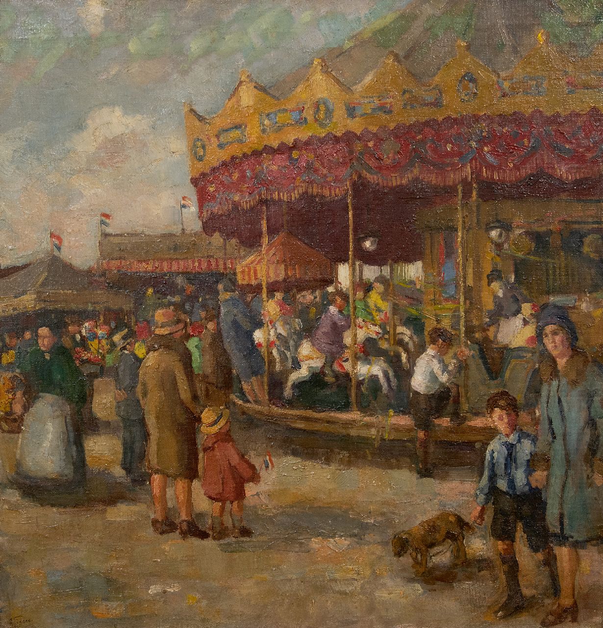 Fresco A. | Abraham Fresco, Kermis, olieverf op doek 65,5 x 63,5 cm, gesigneerd linksonder Fresco A. | Abraham Fresco, Kermis, olieverf op doek 65,5 x 63,5 cm, gesigneerd linksonder