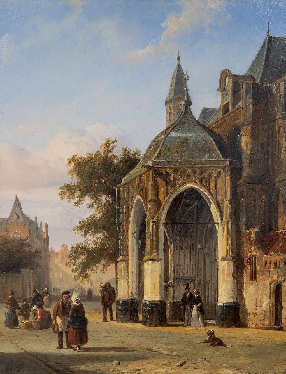 Springer C. | Cornelis Springer | Schilderijen te koop aangeboden | Gezicht op de Stevenskerk in Nijmegen, olieverf op paneel 28,0 x 21,7 cm, gesigneerd linksonder met monogram en gedateerd '48 Springer C. | Cornelis Springer | Schilderijen te koop aangeboden | Gezicht op de Stevenskerk in Nijmegen, olieverf op paneel 28,0 x 21,7 cm, gesigneerd linksonder met monogram en gedateerd '48