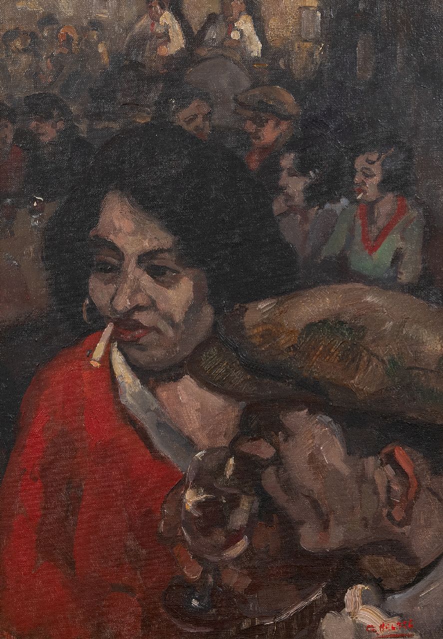 Noltee B.C. | Bernardus Cornelis 'Cor' Noltee | Schilderijen te koop aangeboden | Danscafé, olieverf op doek 49,9 x 35,0 cm, gesigneerd rechtsonder Noltee B.C. | Bernardus Cornelis 'Cor' Noltee | Schilderijen te koop aangeboden | Danscafé, olieverf op doek 49,9 x 35,0 cm, gesigneerd rechtsonder