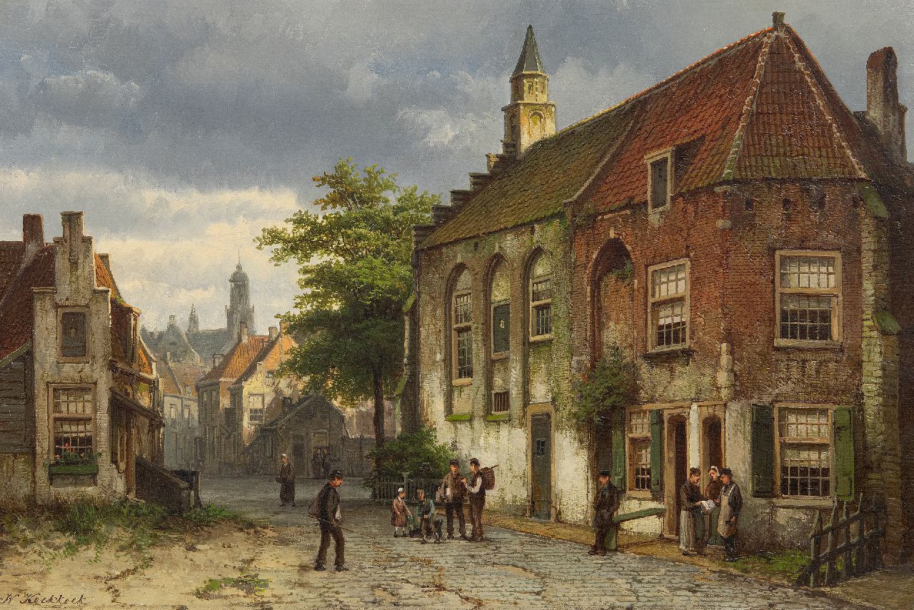 Koekkoek W. | Willem Koekkoek | Schilderijen te koop aangeboden | Gezicht op de Sint Barbarakapel in 's-Hertogenbosch, olieverf op doek 37,9 x 56,3 cm, gesigneerd linksonder Koekkoek W. | Willem Koekkoek | Schilderijen te koop aangeboden | Gezicht op de Sint Barbarakapel in 's-Hertogenbosch, olieverf op doek 37,9 x 56,3 cm, gesigneerd linksonder