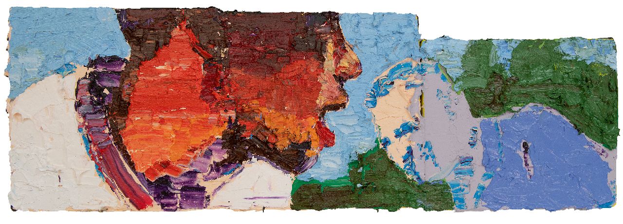 Blaaker C.H. | Carlos Henny Blaaker | te koop aangeboden | Cartagena, olieverf op jute op paneel 26,2 x 76,7 cm, gesigneerd verso en verso gedateerd 2025 Blaaker C.H. | Carlos Henny Blaaker | te koop aangeboden | Cartagena, olieverf op jute op paneel 26,2 x 76,7 cm, gesigneerd verso en verso gedateerd 2025