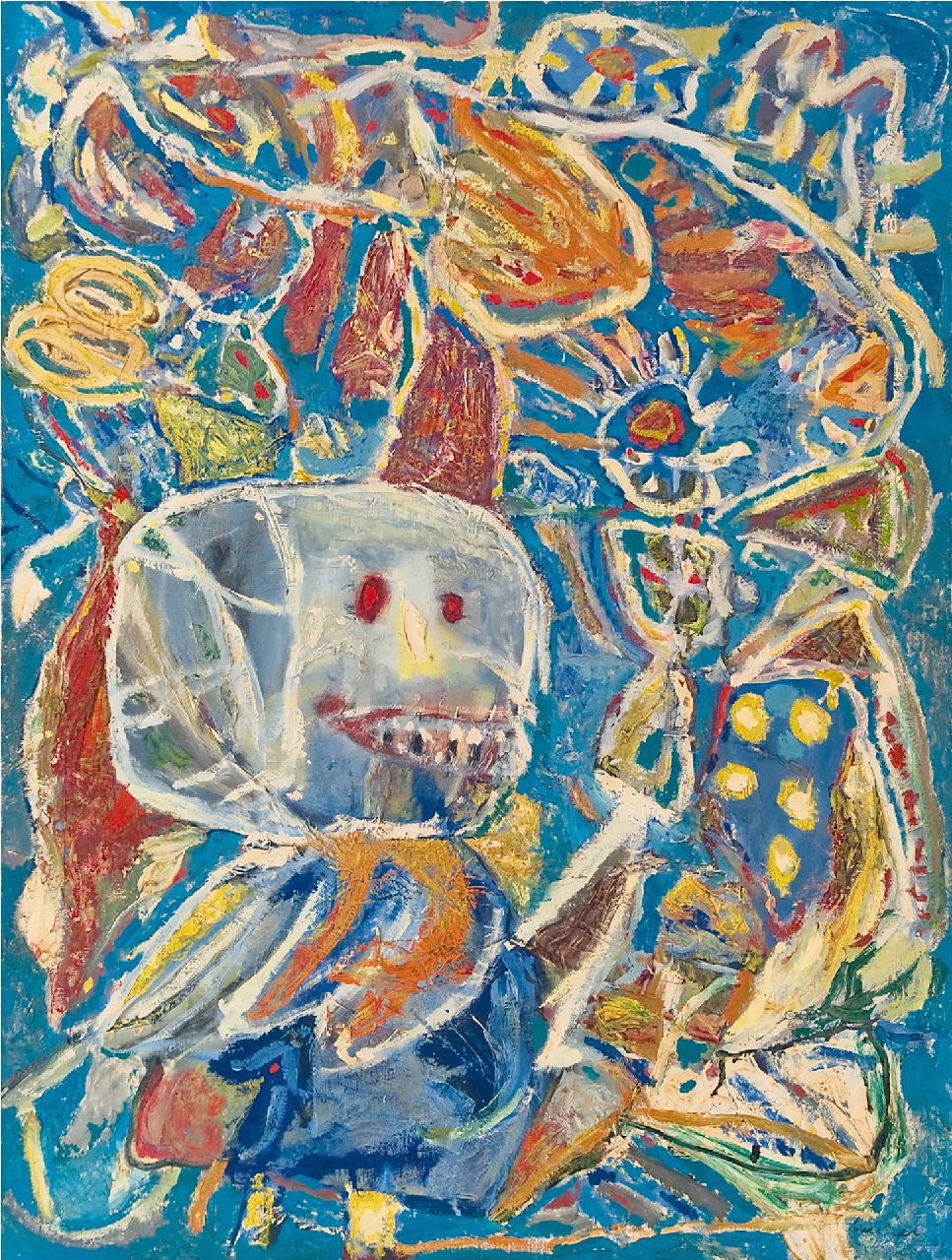Lucebert (Lubertus Jacobus Swaanswijk) | Lucebert (Lubertus Jacobus Swaanswijk) | Schilderijen te koop aangeboden | Hobgoblin's carnival, olieverf op doek 120,0 x 90,0 cm, gesigneerd rechtsonder en gedateerd '61 Lucebert (Lubertus Jacobus Swaanswijk) | Lucebert (Lubertus Jacobus Swaanswijk) | Schilderijen te koop aangeboden | Hobgoblin's carnival, olieverf op doek 120,0 x 90,0 cm, gesigneerd rechtsonder en gedateerd '61