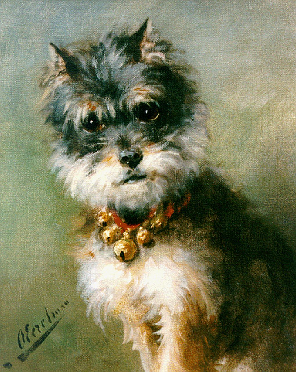 Eerelman O. | Otto Eerelman, Snautzer, olieverf op doek op schildersboard 35,5 x 29,0 cm, gesigneerd linksonder Eerelman O. | Otto Eerelman, Snautzer, olieverf op doek op schildersboard 35,5 x 29,0 cm, gesigneerd linksonder