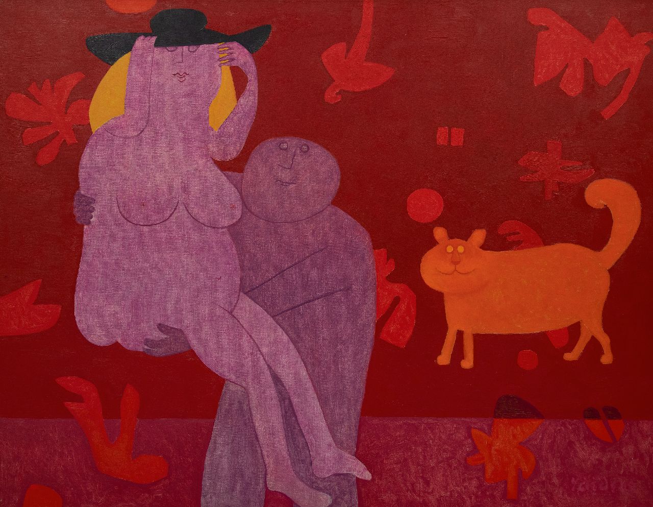 Roëde J. | Jan Roëde | Schilderijen te koop aangeboden | Le moindre de ses soucis, acryl op doek 114,0 x 145,7 cm, gesigneerd rechtsonder en op spieraam en gedateerd '69 Roëde J. | Jan Roëde | Schilderijen te koop aangeboden | Le moindre de ses soucis, acryl op doek 114,0 x 145,7 cm, gesigneerd rechtsonder en op spieraam en gedateerd '69