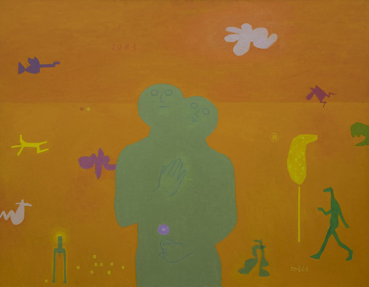 Roëde J. | Jan Roëde | Schilderijen te koop aangeboden | Zonder titel, acryl op doek 114,1 x 146,0 cm, gesigneerd rechtsonder en gedateerd 1983 Roëde J. | Jan Roëde | Schilderijen te koop aangeboden | Zonder titel, acryl op doek 114,1 x 146,0 cm, gesigneerd rechtsonder en gedateerd 1983