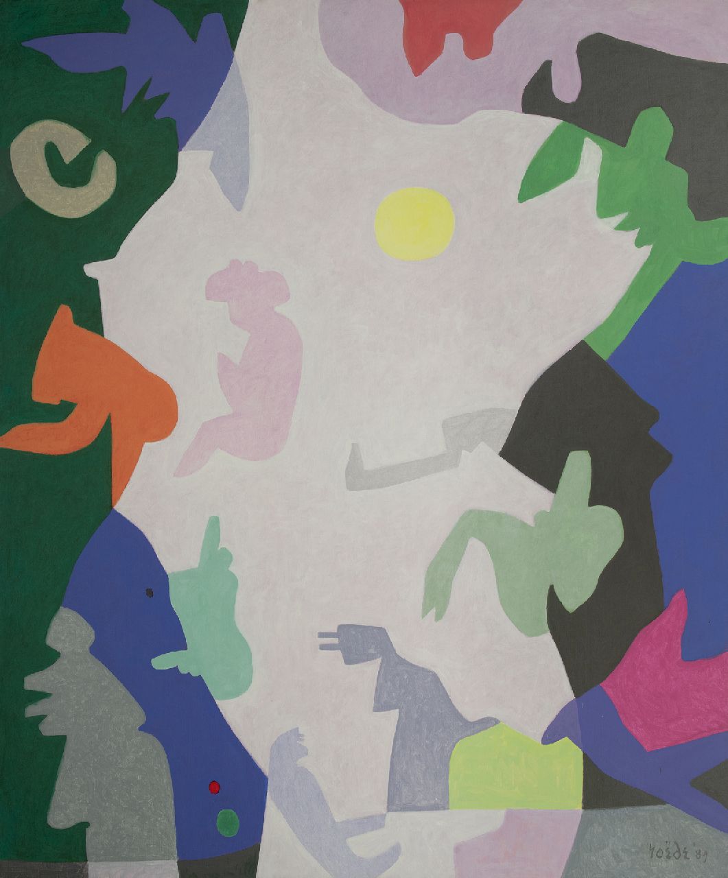 Roëde J. | Jan Roëde | Schilderijen te koop aangeboden | Lanzarote III, acryl op doek 180,1 x 150,3 cm, gesigneerd rechtsonder en gedateerd '89 Roëde J. | Jan Roëde | Schilderijen te koop aangeboden | Lanzarote III, acryl op doek 180,1 x 150,3 cm, gesigneerd rechtsonder en gedateerd '89