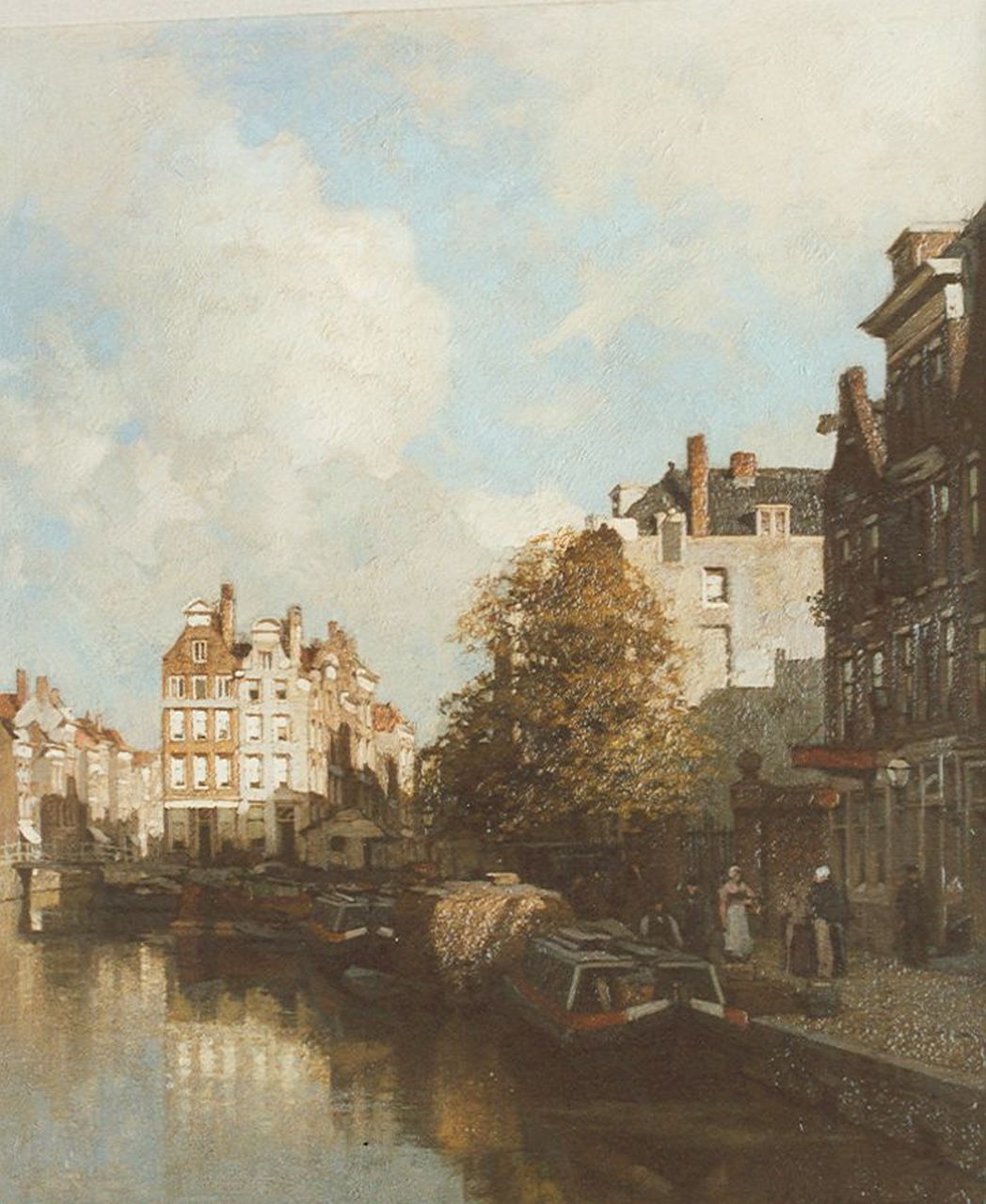 Klinkenberg J.C.K. | Johannes Christiaan Karel Klinkenberg, Delftsevaart met de Raambrug te Rotterdam, olieverf op doek 47,0 x 39,4 cm, gesigneerd rechtsonder Klinkenberg J.C.K. | Johannes Christiaan Karel Klinkenberg, Delftsevaart met de Raambrug te Rotterdam, olieverf op doek 47,0 x 39,4 cm, gesigneerd rechtsonder