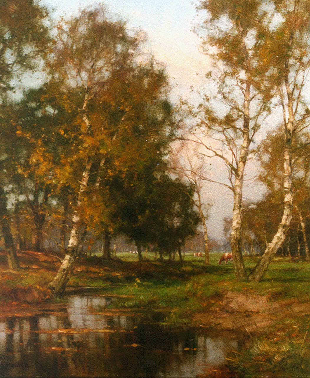 Holtrup J.  | Jan Holtrup, Herfst aan de Wolfhezer beek, olieverf op doek 70,0 x 60,0 cm, gesigneerd linksonder