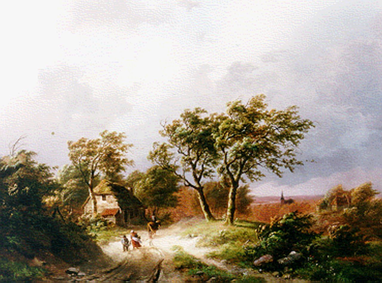 Klombeck J.B. | Johann Bernard Klombeck, Opstekende storm, olieverf op paneel 38,7 x 53,2 cm, gesigneerd rechtsonder Klombeck J.B. | Johann Bernard Klombeck, Opstekende storm, olieverf op paneel 38,7 x 53,2 cm, gesigneerd rechtsonder