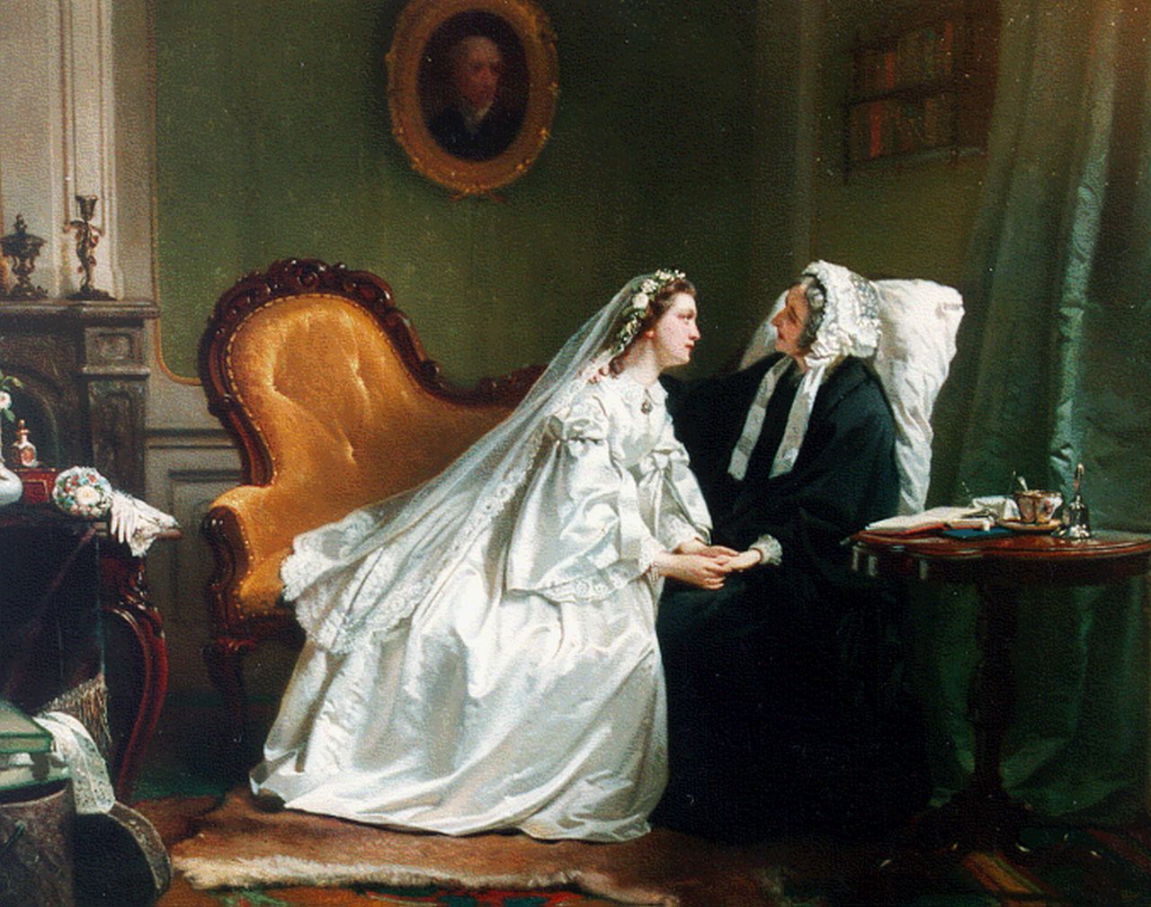 Scholten H.J.  | Hendrik Jacobus Scholten, Een goede raad, olieverf op paneel 38,0 x 49,5 cm, gesigneerd linksonder